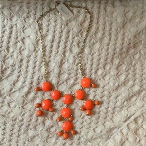 Orange J Crew Statement Necklce